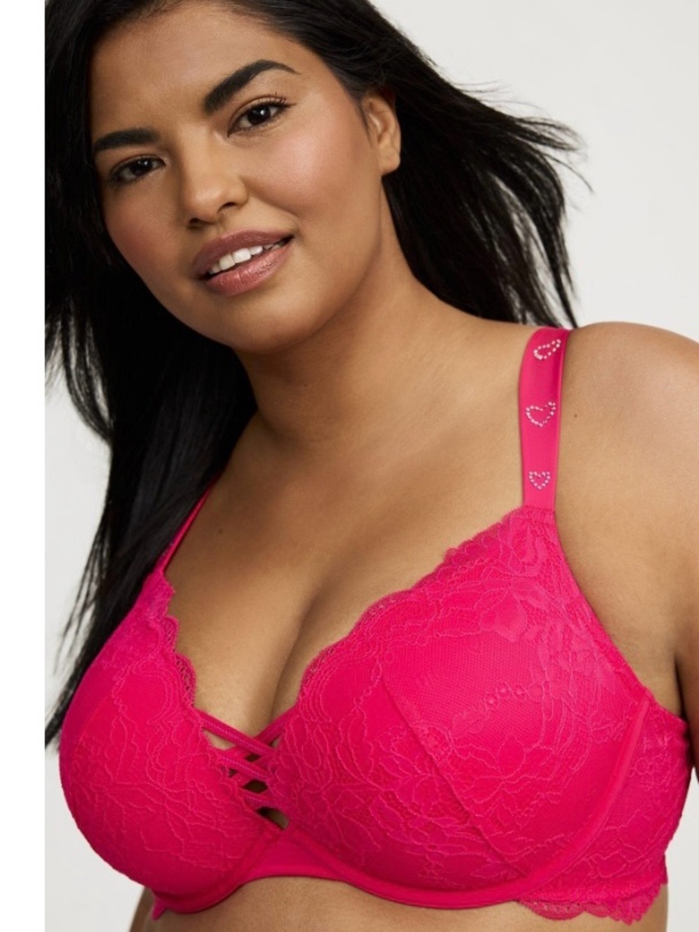 NEW TORRID XO Push-Up Plunge Diamante
Bra 44D